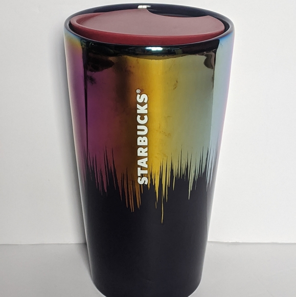 Starbucks Iridescent Oil Slick Ceramic Tumbler